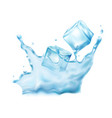 realistic ice water composition vector image
