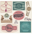 set of vintage labels vector image