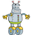 Cartoon smiling mechanical robot Royalty Free Vector Image