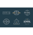 set of school or college identity elements can vector image