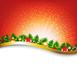 xmas sunburst red poster vector image