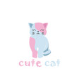 cute cat logo character or mascot vector image