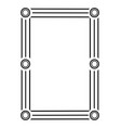 decorative linear frame vector image vector image