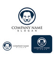 dog logo and symbol elements vector image vector image