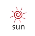 logo sun vector image