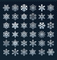 snowflakes silhouette winter snow symbol ice vector image vector image