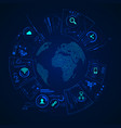 world technology vector image vector image