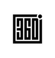 360 degree logo design minimalist monogram vector image