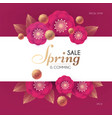 spring sale flower paper cut elegant design vector image