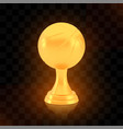 winner basketball cup award golden trophy logo vector image vector image