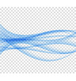 abstract blue wave set on transparent background vector image vector image