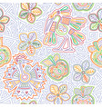 mexican embroidery seamless pattern vector image