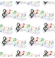 seamless colorful music notes pattern vector image vector image