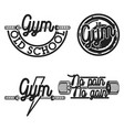set of vintage gym emblems vector image