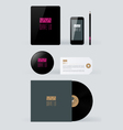 stationery branding mock-up template vector image vector image