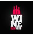 wine bottle glass design menu background vector image vector image