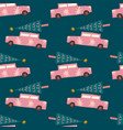 christmas carrying spruce childish cartoon vector image