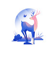 beautiful deer with a butterfly concept vector image vector image