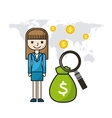 financial business flat line icons vector image