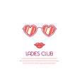 ladies club concept banner vector image vector image
