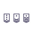 military rank army epaulettes set vector image