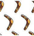 australian symbol wooden boomerang with ornament vector image