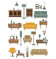 home interior accessories and furniture vector image