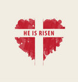 easter banner with cross in abstract red heart vector image vector image