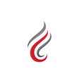 fire flame logo template vector image vector image