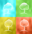 four seasonal icons with trees vector image