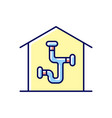 plumbing system rgb color icon vector image