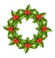 christmas wreath vector image