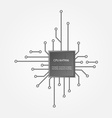 electronic chip vector image vector image
