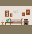 interior living room in old victorian style vector image
