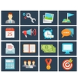 office flat icons vector image vector image