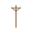 wood power line icon flat design vector image