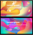 background with multicolor fluid shapes vector image
