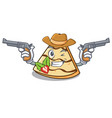 cowboy crepe character cartoon style vector image