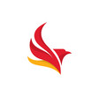 eagle letter v logo vector image