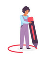 person setting personal boundaries introvert vector image vector image