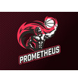 prometheus and a sports ball sports emblem vector image