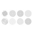 radial concentric ripple circles vector image vector image