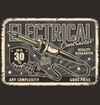 soldering monochrome vintage scraped poster vector image