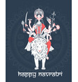 greeting card navratri vector image vector image