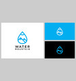 minimalist mountain with water drop logo design vector image vector image