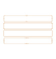 set four classic decorative rectangular frames vector image
