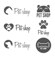set of vintage logo and logotype elements for pet vector image