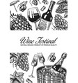 wine poster or vineyard banner sparkling vector image vector image