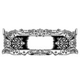 woodblock style vintage frame vector image