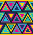 bold geometric 80s triangle seamless pattern vector image